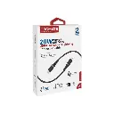 بروميت كابل توصيل الطاقة 20W تايب سي  إلى موصل لايتنينج/ اسود