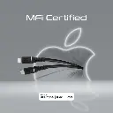 بروميت كابل توصيل الطاقة 20W تايب سي  إلى موصل لايتنينج/ اسود