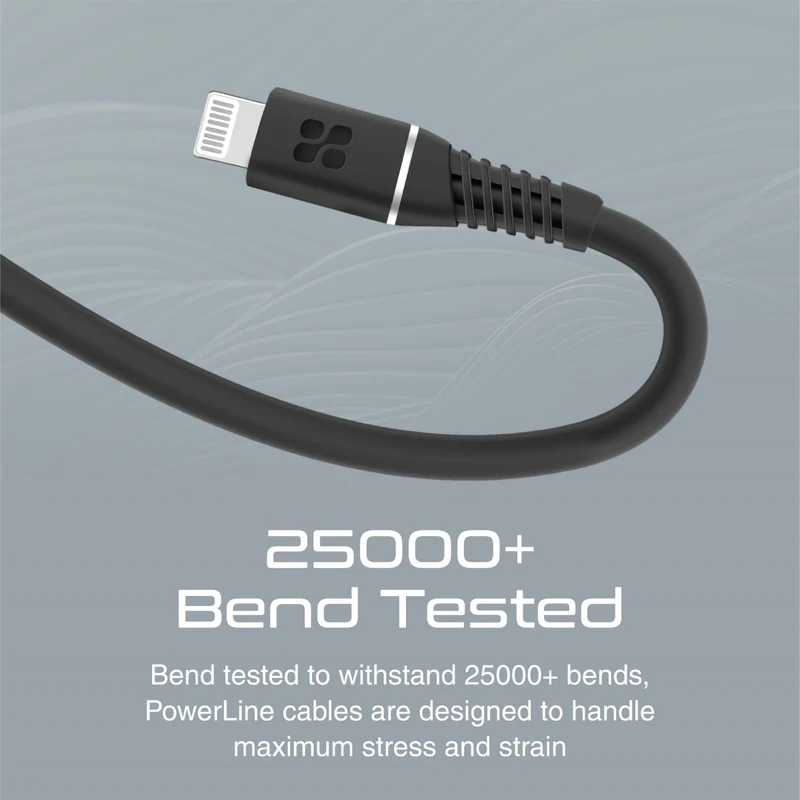 بروميت كابل توصيل الطاقة 20W تايب سي  إلى موصل لايتنينج/ اسود