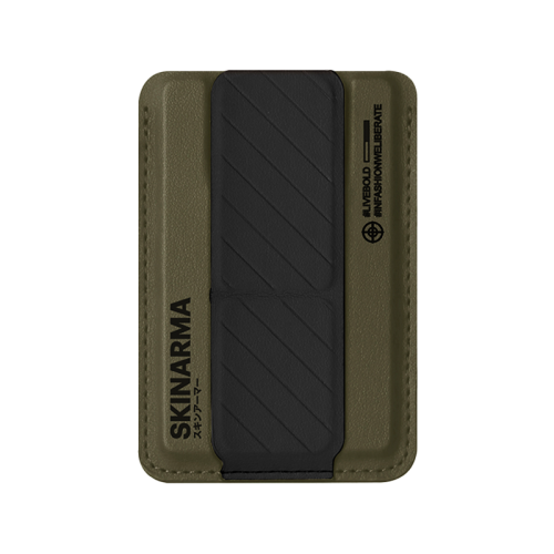 SkinArma Kado Wallet Mag-Charge Card Holder With Grip Stand - Green / Black