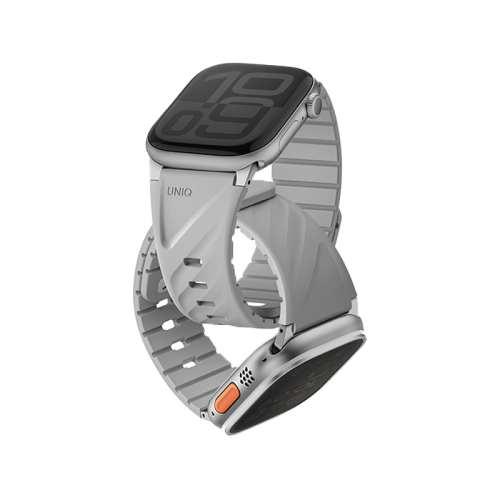 Uniq Fluo Bundle Magnetic Watch Strap With Connector for Apple Watch 40mm to 49mm - Mist Grey 