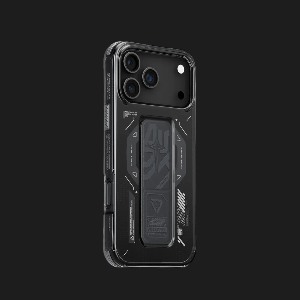 SkinArma Helio MagSafe Case With Grip Stand for iPhone 17 PRO MAX-Graphite