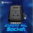Multi-Port DC to AC Power Inverter with 200W AC Socket 