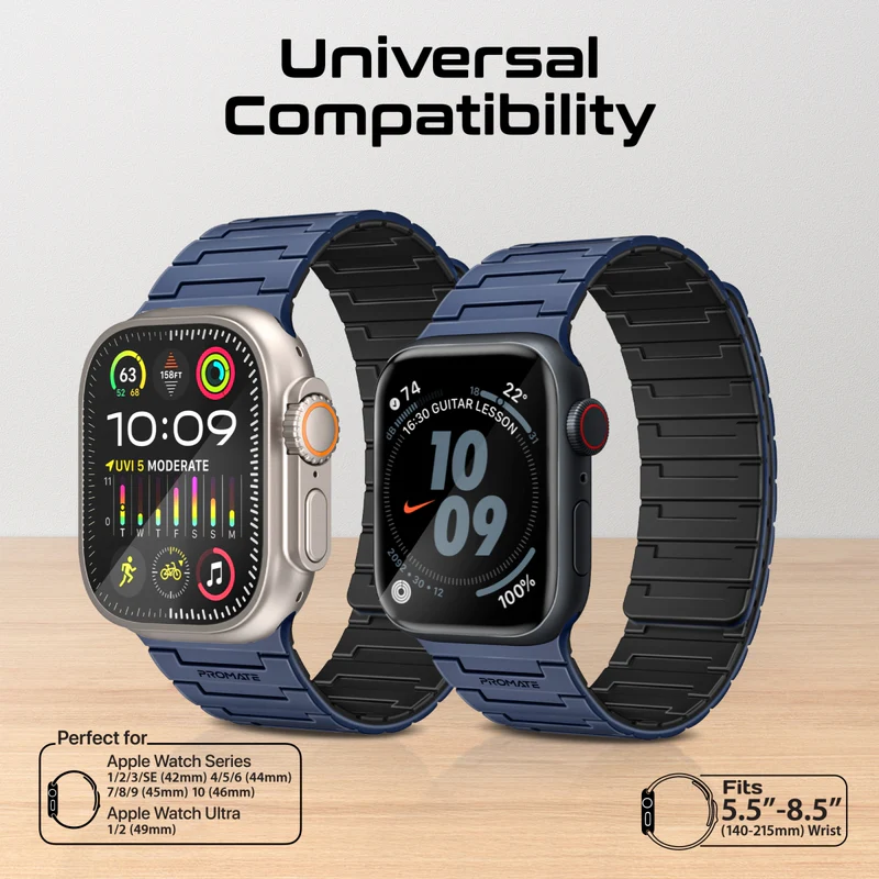 Promate Premium Magnetic Silicone Watch Band