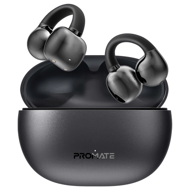 Promate AudioFit™ Open Ear Clip On TWS Earbuds w/ IntelliTouch Black