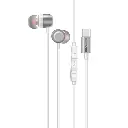 Promate Ergonomic In-Ear USB-C Wired ENC Stereo Earphones white