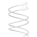 PAWA El-Claro Series Premium Braided Cable 2M USB-C to USB-C 100W /White 