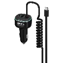 Powerology 120W Fast Car Charger - Black/Grey 