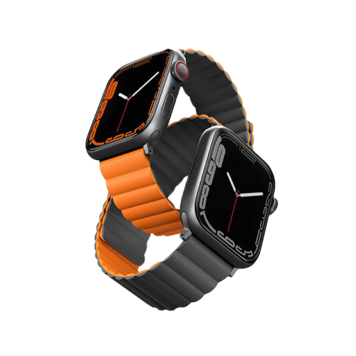 Uniq Revix Reversible Strap For Apple Watch 42/44/45mm - Charcoal Grey / Orange
