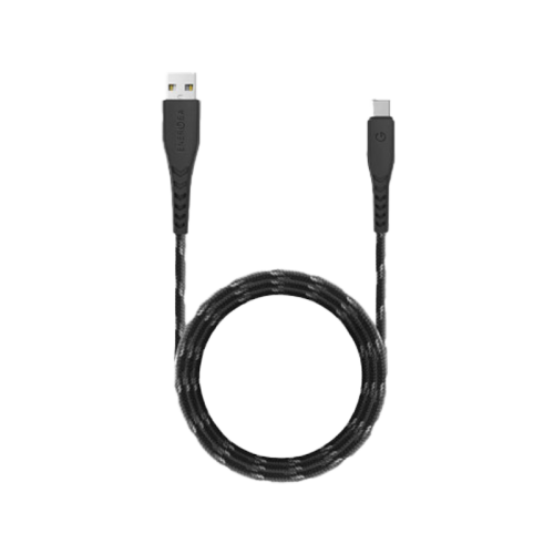 Energea Nyloflex USB-A To USB-C 480Mbps Cable 1.5M - Black