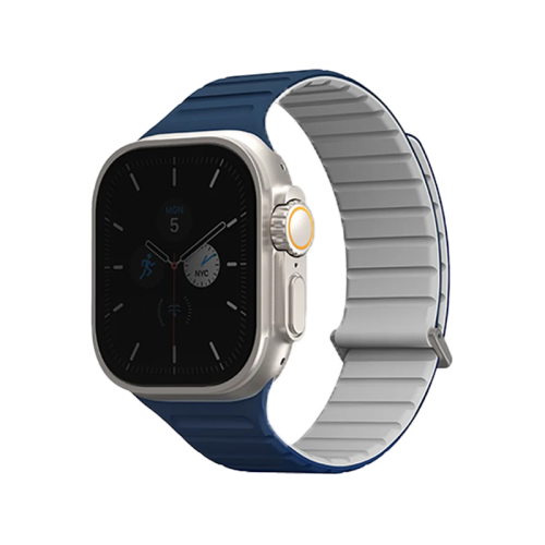 Uniq Revix Evo Reversible Strap For Apple Watch 46/49/45/44/42mm - Royal Blue / Chalk