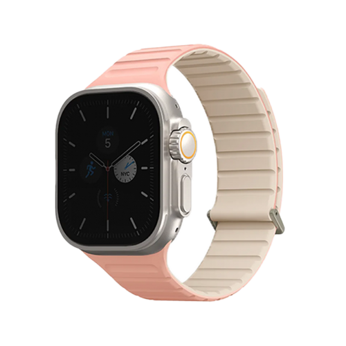 Uniq Revix Evo Reversible Strap For Apple Watch 46/49/45/44/42mm - Crepe Pink / Ivory