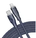 VOLTME POWERLINK RUGG DOUBLE NYLON CABLE TYPE C TO LIGHTNING 3A  2 M R BLUE