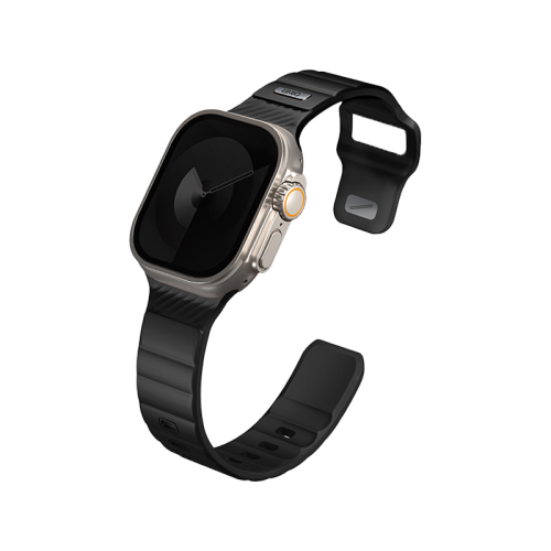Uniq Stride FKM Strap for Apple Watch 49/45/44/42/46mm - Midnight Black