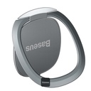 حامل حلقة الهاتف غير المرئي من Baseus | حامل وحامل هاتف قابل للتعديل بمقبض إصبع معدني يدور 360 درجة - فضي