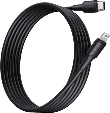 VOLTME POWERLINK EDC SERIES TYPE-C TO LIGHTNING CABLE - 30W PD SUPER FAST CHARGING, 3A, 3M - BLACK