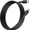 VOLTME POWERLINK EDC SERIES TYPE-C TO LIGHTNING CABLE - 30W PD SUPER FAST CHARGING, 3A, 3M - BLACK