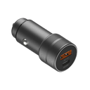 Energea AluDrive 2 USB-C PD20 + USB-A QC 3.0 Duo Port Aluminum 38W Car Charger - Gunmetal