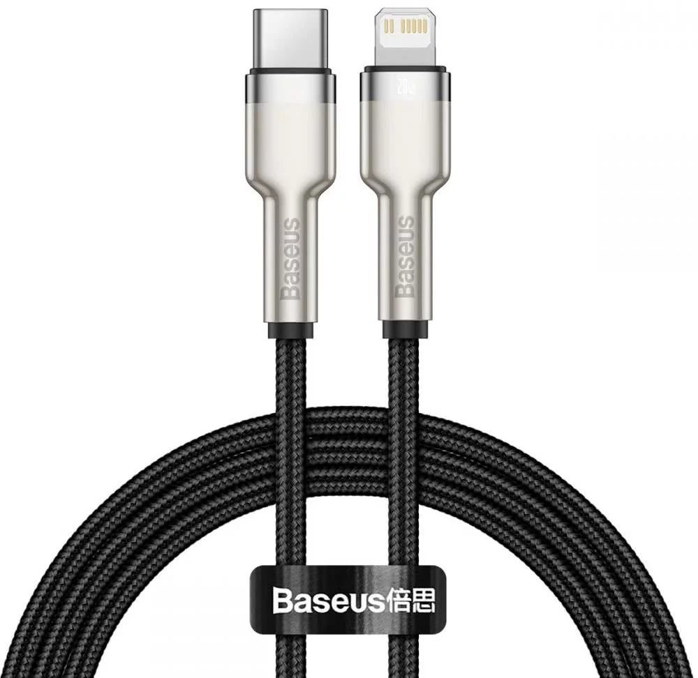 Cable BASEUS CAFULE METAL LIGHTNING CABLE PD20W 100CM BLACK
