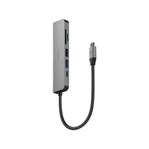 Energea AluHub HD 3 6 In 1 Aluminum Alloy USB-C Hub - Gunmetal