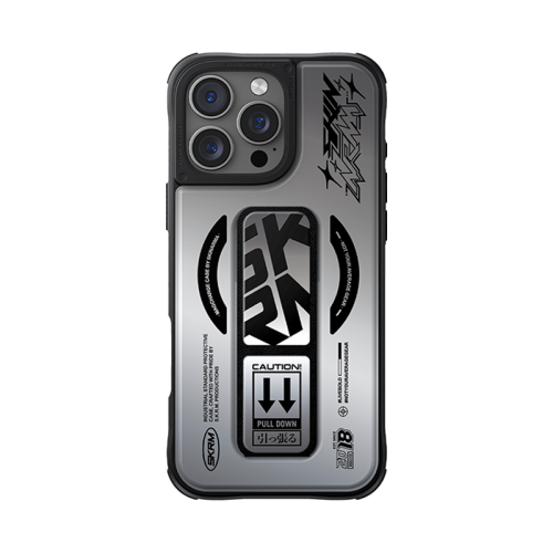 سكين ارما كيرا كوباي - كفر حماية يدعم الماج سيف مع مسكة لهاتف ايفون 16 برو - كروم