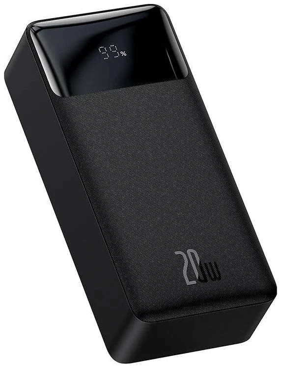Baseus Bipow 20W 30000mAh Digital Display Fast Charging Power Bank - Black (USB-A to Micro USB 25cm) (EOL)