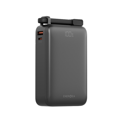 Energea Compac Ultra 67W PD 20000mAh Power Bank With Built-in USB-C Cable - Gunmetal