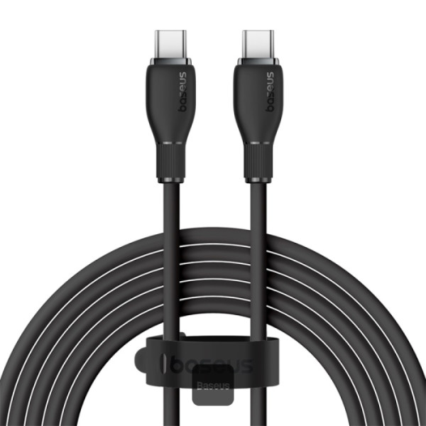 Pudding Series Fast Charging Cable With High-Speed Data Transmission Type-C to Type-C 100W 5A 2M - Black