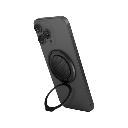 Uniq GripFit Premium 360 Phone Magnetic Mount With Built-in Kickstand - Carbon Black 