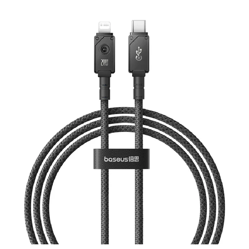 Baseus Unbreakable Series 20W PD Fast Charging Data Cable Type-C to Lightning 1M - CLUSTER Black