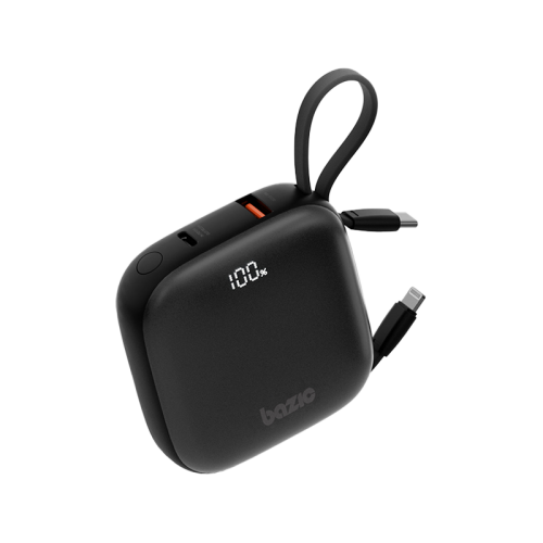 Bazic GoPower Fusion 4 in 1 Power Bank With Build in USB-C And Lightning Cable 10000mAh - Truffle