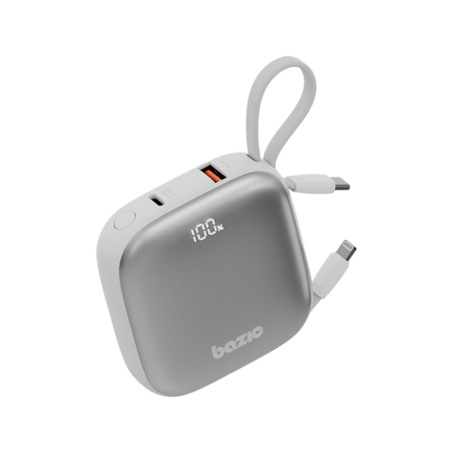 Bazic GoPower Fusion 4 in 1 Power Bank With Build in USB-C And Lightning Cable 10000mAh - Vanilla