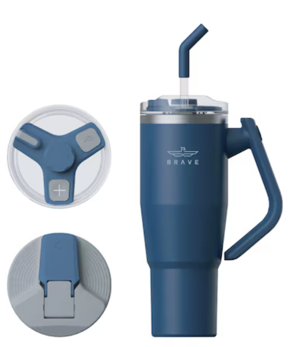 كوب حراري معزول بتقنية الفراغ و بمقبض دوار 180 درجة و يحافظ على البرودة لمدة 24 ساعة و الحرارة لمدة 12 ساعة و بالإضافة لأغطية محكمة الإغلاق و بسعة 1200 مل باللون الأزرق الداكن من بريف تيمب غراد