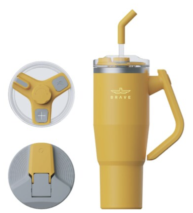 كوب حراري معزول بتقنية الفراغ و بمقبض دوار 180 درجة و يحافظ على البرودة لمدة 24 ساعة و الحرارة لمدة 12 ساعة و بالإضافة لأغطية محكمة الإغلاق و بسعة 1200 مل و باللون الأصفر من بريف تيمب غراد